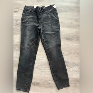 Black/grey skinny jeans - short length